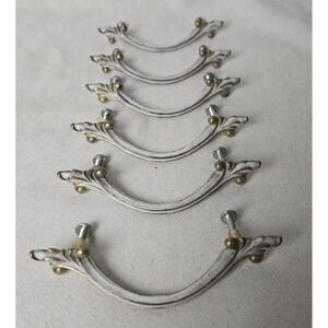 Vnt Set‎ Of 6 4.5" Long French Provincial Victorian Drawer Pulls 3" Center